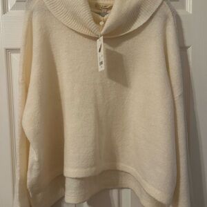 Chelsea & Violet Soft Cream Cowl Neck Sweater
